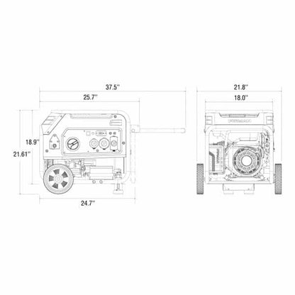 FIRMAN H03651 - 4550 WATT DUAL FUEL GENERATOR ELECTRIC START-American Camp Supply