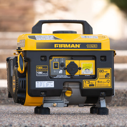 FIRMAN P01001 - Performance Series 1050 Watt Recoil Start Portable Generator-American Camp Supply