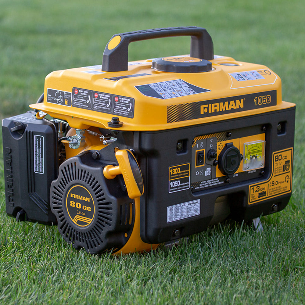 FIRMAN P01001 - Performance Series 1050 Watt Recoil Start Portable Generator-American Camp Supply